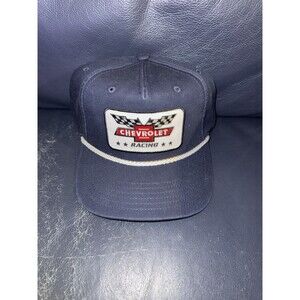 Chevrolet Racing Snapback Hat Navy Roped Patch GM Licensed Cap